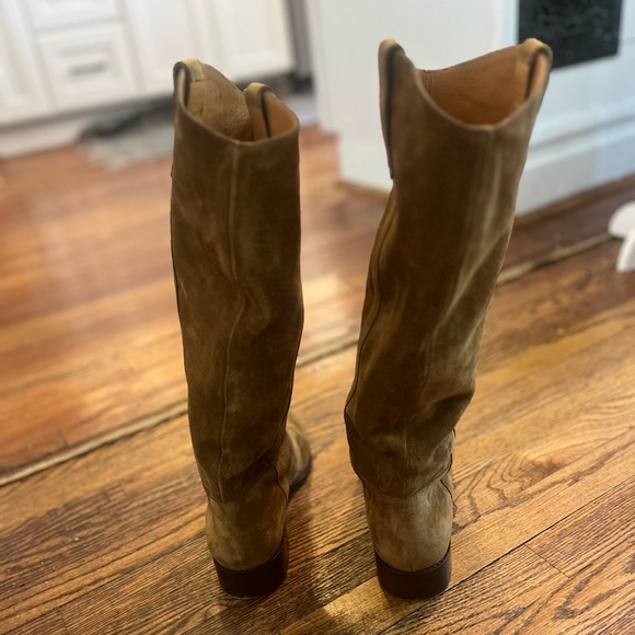 Sezane Brown Suede Heeled Boots - Picture 3 of 7